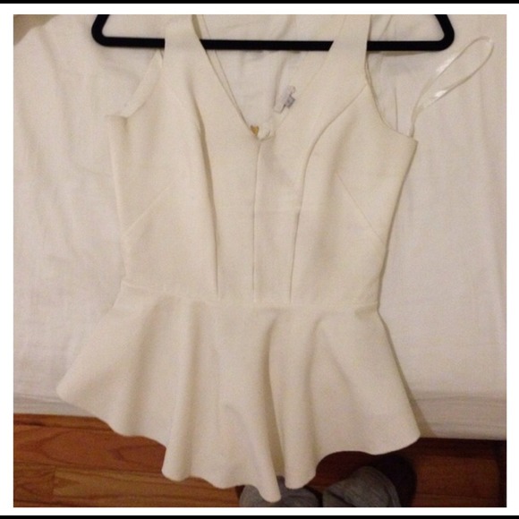 XS Off-White Peplum top, Intermix