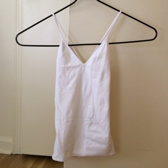 White V-Neck Theory Tank