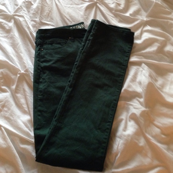 Hunter green skinny jeans