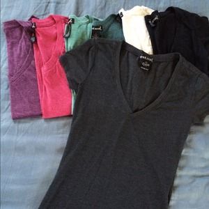 Wet seal v-neck t shirts
