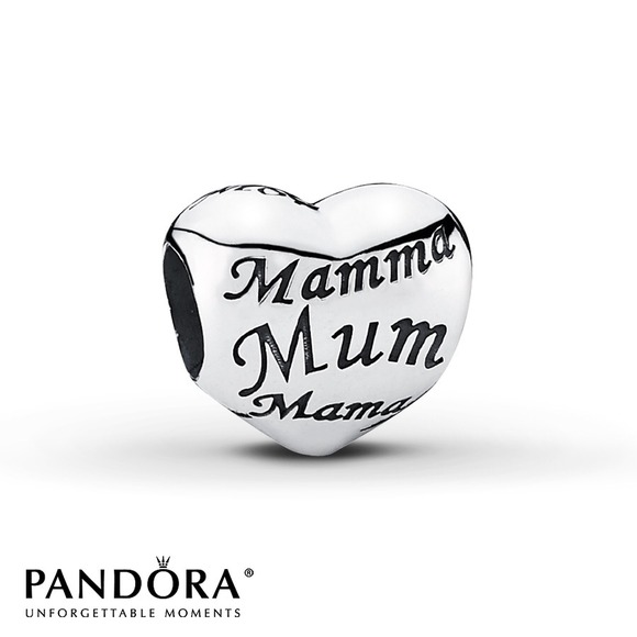 Pandora Charm - Sterling Silver Mother's Heart