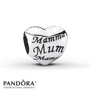 Pandora Charm - Sterling Silver Mother's Heart