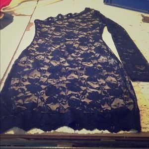 Black lace dress