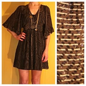 Betsey Johnson Burnout Velvet Tunic, Sz 2