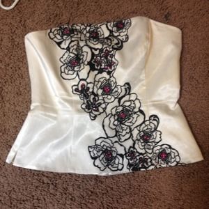 White House Black Market Strapless Top