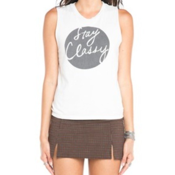 🔵TRADED🔵Brandy Melville Stay Classy Raisa Tank - Picture 2 of 3