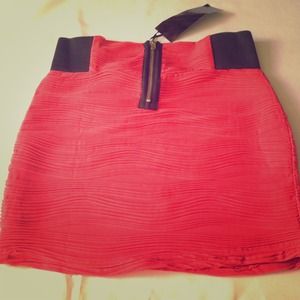 RED mini skirt