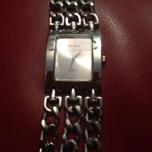 Silver chain watch