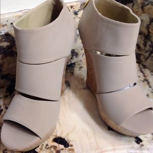 Super cute Beige wedges