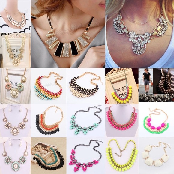 Assorted statement necklaces