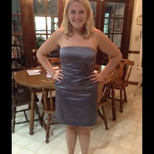 NEW The Limited Strapless Grey Dress