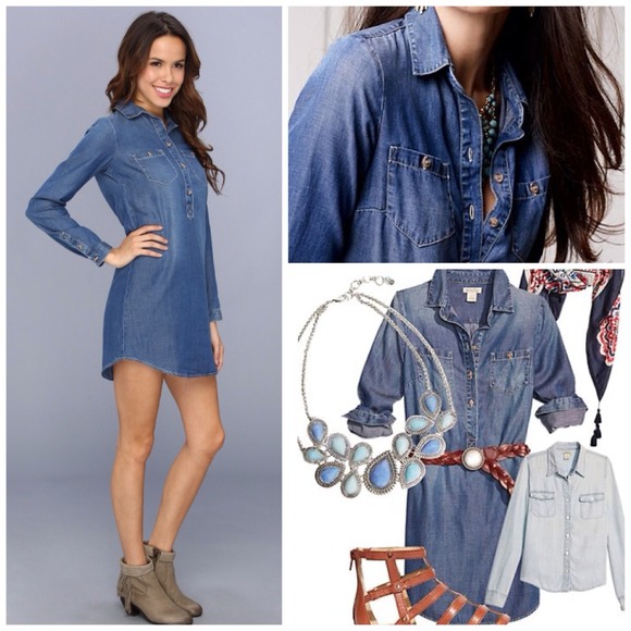 Lucky Brand Dresses & Skirts - Lucky Brand Chambray Dress 🆕