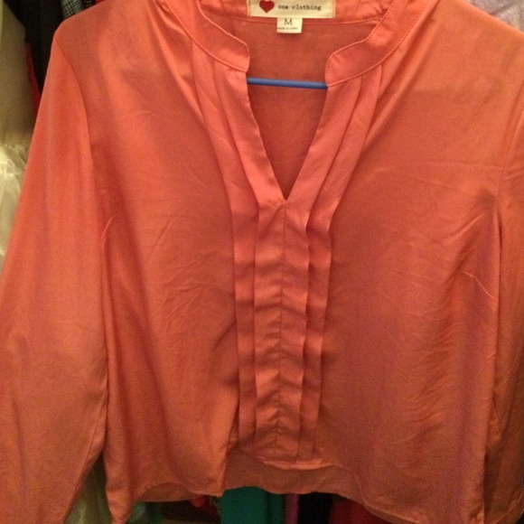 Very light, Dressy Casual Coral Top