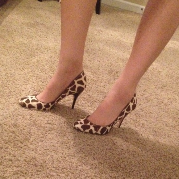Giraffe print heels Facade from Nordstroms