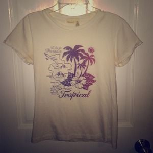 Cream colored graphic tee