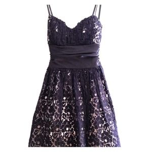 Spaghetti Strapped Black Lace Sundress