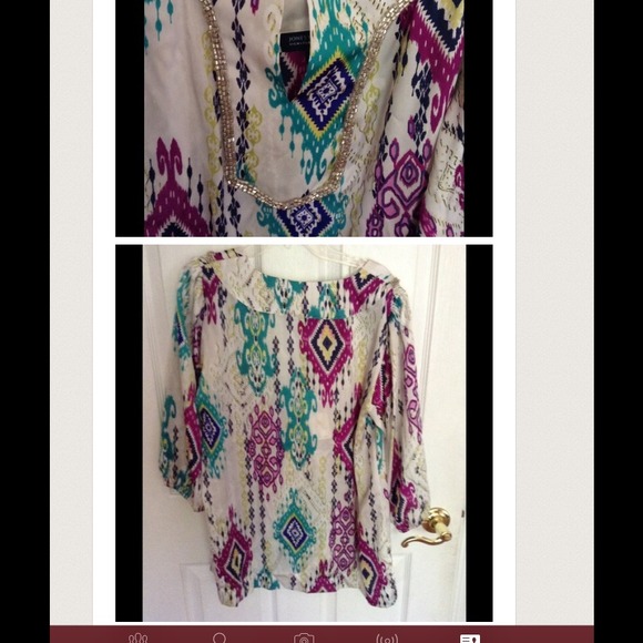 Jones New York Jivory Beaded Top - Picture 3 of 3