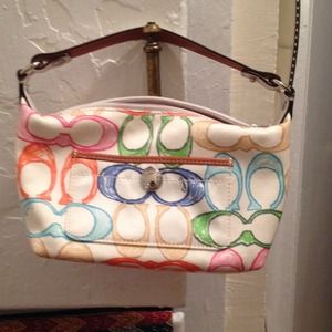 Small multicolored coach bag