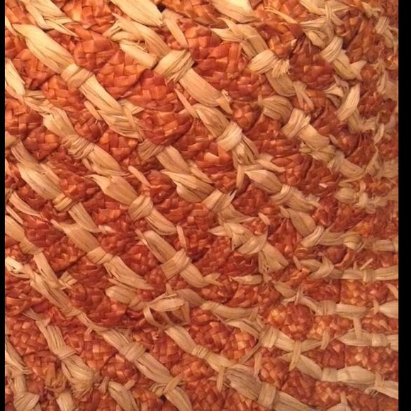 NWOT Burnt Orange/Natural Straw Hat (Size 7) - Picture 2 of 4