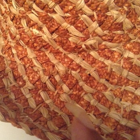 NWOT Burnt Orange/Natural Straw Hat (Size 7) - Picture 3 of 4