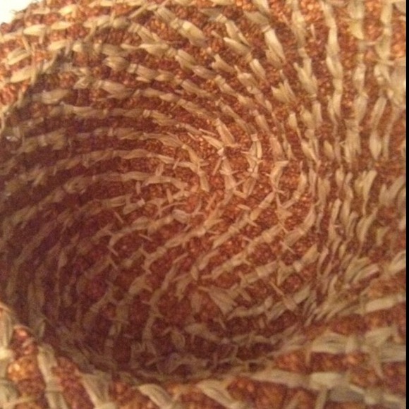 NWOT Burnt Orange/Natural Straw Hat (Size 7) - Picture 4 of 4