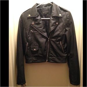POETRY CLOTHING faux leather jacket