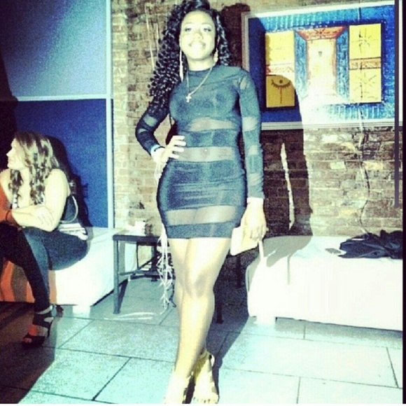 Black And Mesh PARTY dress