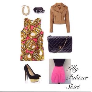 Lilly Pulitzer Floral Lace Mini Skirt