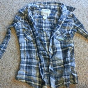 Long sleeve plaid billabong shirt