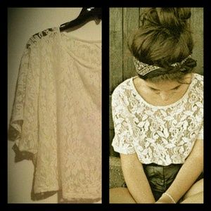 Lacy Loose Crop Top