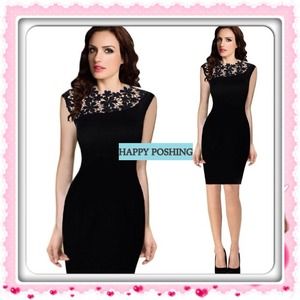 Women Lace Clubwear Cocktail Bodycon Pencil Dress