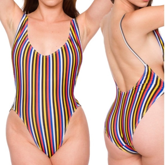 One piece low cut bikini