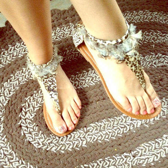 Tiger print sandals