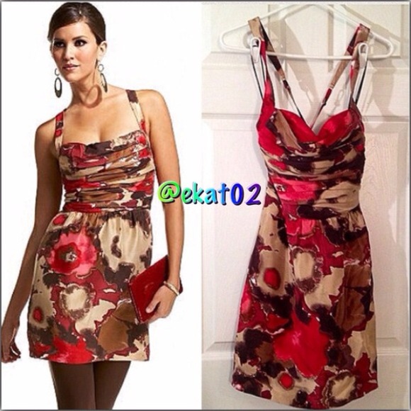 ‼️SOLD ON EBAY‼️BEBE floral dress - Picture 3 of 4