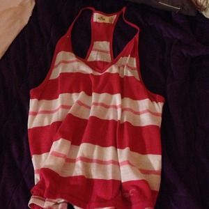 Pink striped hollister tank
