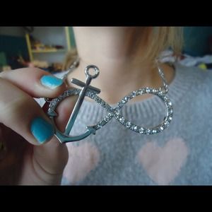 Anchor infinity necklace