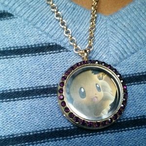 Eevee pokemon card locket necklace
