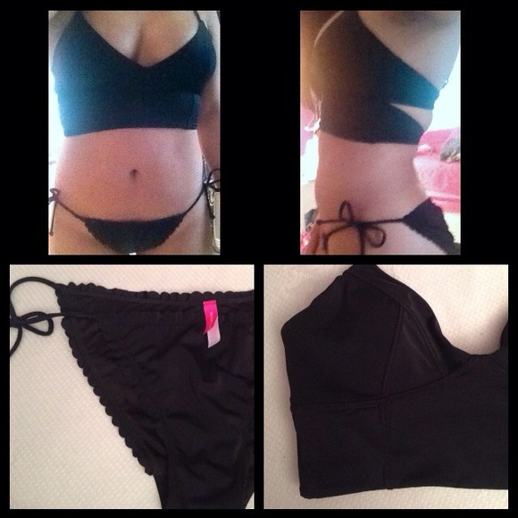 Corset Tank Top & String Bikini Bottom