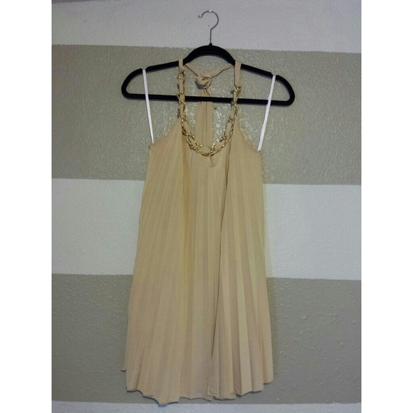 Gold Chain Halter Dress
