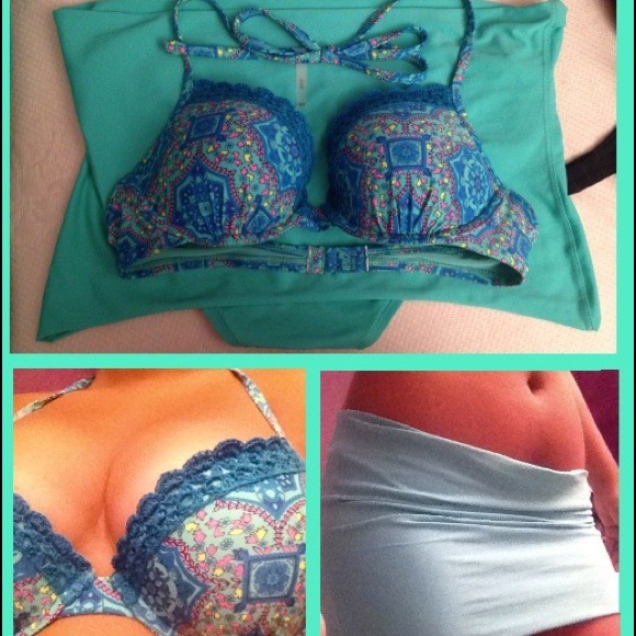 Aerie Nina top & matching skirt bottom bikini