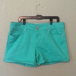 Turquoise Denizen Jean Shorts