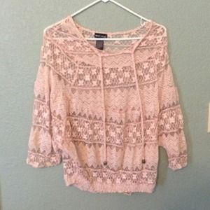 Pink Wet Seal Crochet Top
