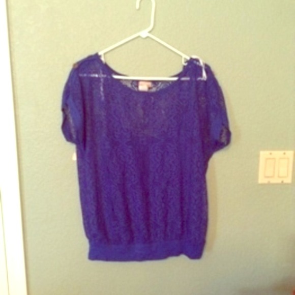 Blue Crochet Shirt
