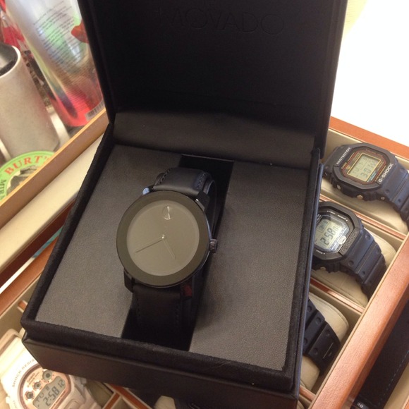 Authentic Movado bold... Large strap leather.