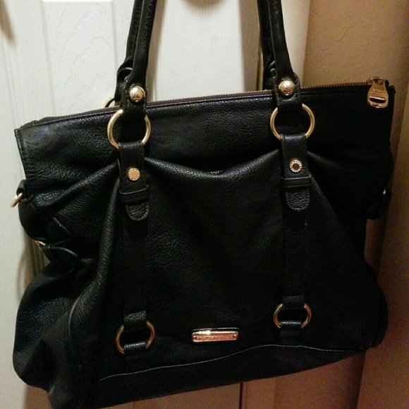 Purse: Black Leather/Gold Features