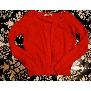 A coral/orange Forever21 cardigan.😊
