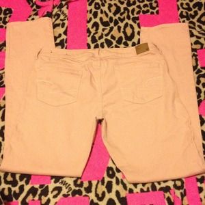 American Eagle Pale Pink Light Pink Skinny Jeans