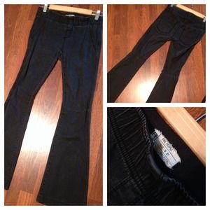 Free People slim, boot leg denim pants.