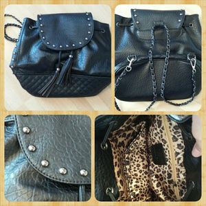 Shoedazzle Faux Leather Backpack Never Used