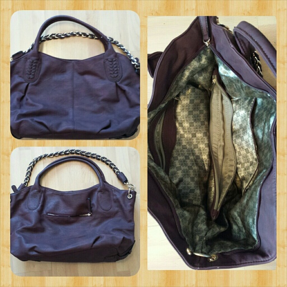 Shoedazzle Faux Suede Large Shoulder Bag